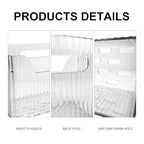 2 Pack Self Adhesive Cabinet Door Organizer, Transparent Stackable Wall Mounted Organizer boxes, Storage Holder Basket for Kitchen, Bathroom, Pantry Organization and Countertops