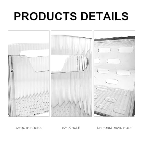 2 Pack Self Adhesive Cabinet Door Organizer, Transparent Stackable Wall Mounted Organizer boxes, Storage Holder Basket for Kitchen, Bathroom, Pantry Organization and Countertops