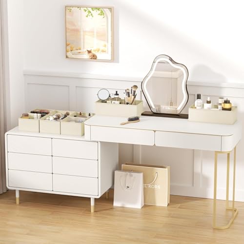 DIMJ Drawer Organizer Clothes Storage - 30 Pack Baby Dresser Organizer for Nursery, Small Fabric Closet Drawer Organizer Bins for Underwears Socks, Foldable Storage Dividers Organization for Bedroom - color: Beige, size: 30 Pack