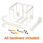 ORLESS Over The Door/Wall Mount Ironing Board Hanger, Laundry Room Iron and Ironing Caddy Board Storage Holder White - color: Regular White