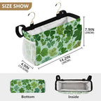 Bedside Caddy Hanging Bunk Bed Caddy Bed Organizer Hanging Pocket with 2 Hooks Bedside Storage Organizer Pocket Bag Holder Green Nature St Patrick Clovers - color: Green Nature St Patrick Clovers