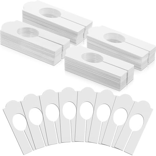 Sintuff 64 Pcs Hanging Closet Size Dividers Clothing Rack Dividers Rectangular Reusable Closet Separators for Clothing Racks Retail (White) - color: White