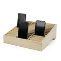 36-Grid Wooden Cell Phone Holder Desktop Organizer Storage Box for Classroom Office (36-Grid) - size: Natural 36-Grid