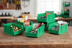 Hudson Exchange 7-1/2" x 4" x 3" (12 Pack) Plastic Stackable Storage Bin and Hanging Container, Green - color: Green, size: 12 Pack