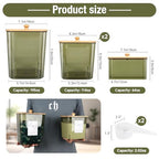 Zingbee 4 Pack Laundry Pods Container & Dryer Sheet Holder, Plastic Pod Holder with Lids & Scoops, Laundry Room Organization and Storage Sets for Powder, Detergent, Scent Booster - color: Clear Green-0