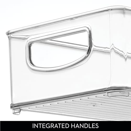iDesign Slim Extra Long Clear Storage Bin, Narrow Stackable Organizer for Kitchen or Pantry - size: 16 x 6 x 3, style: Pack of 1