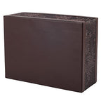 Tissue Box Cover Rectangle Retro Tissue Box Holder PU Leather Facial Tissues Organizer,Multifunctional Remote Control Stationery Storage Box,Home Office Supplies Car Napkin Caddy - color: Multifunctional Tissue Box-retro