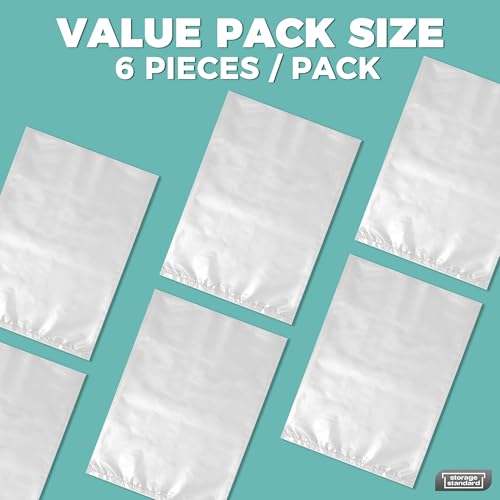 Storage Standard Large Clear Plastic Bags for Storage 6-Pack - Waterproof Extra Large Plastic Bags with Zip Ties, Heavy-Duty Cover for Pillows, Comforters, Chair Cushions & Textiles - 36 x 50 Inches - size: 36'' x 50’'