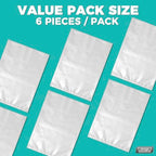 Storage Standard Large Clear Plastic Bags for Storage 6-Pack - Waterproof Extra Large Plastic Bags with Zip Ties, Heavy-Duty Cover for Pillows, Comforters, Chair Cushions & Textiles - 36 x 50 Inches - size: 36'' x 50’'
