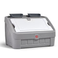 Step2 2-in-1 Toy Box & Art Lid, Kids Toy Storage Bin & Organizer, Easel & Chest in One, Made of Durable Plastic, For Toddlers 2+ Years Old, Gray - color: Gray