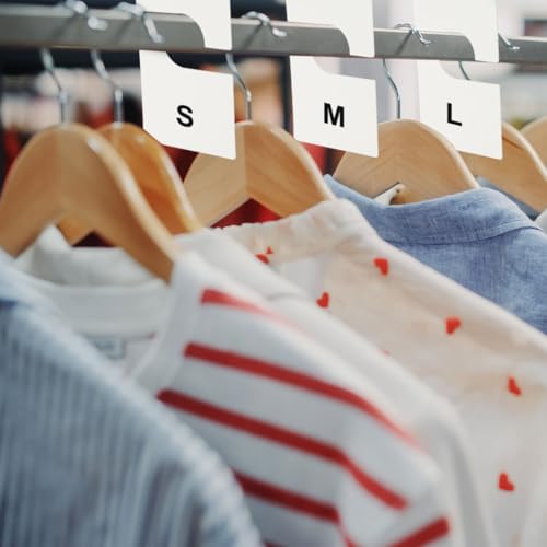 uxcell Clothes Dividers 16 Pack Blank Clothing Rack Size Sorting Reusable Large Wardrobe Rectangular Clothing Closet Dividers White