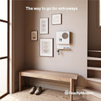 Key Holder Wall Mount and Mail Organizer - Hide Your Mail with a Modern and Minimal Look (White) - color: White