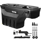 VEVOR Truck Bed Storage Box, Lockable with Password Padlock, 6.6 Gal/25 L ABS Wheel Well Tool Box, Waterproof and Durable, Compatible with Ford F-150 2015-2021, Drivers Side (Left) - size: Driver Side, style: F150