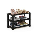 Furinno Turn-S-Tube 3-Tier Shoe Rack, Espresso/Black - color: Espresso/Black, size: 3-Tier (23.6"W)