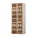 ANTBOX Shoe Organizer Storage Box, Portable Folding Shoe Rack For Closet With Magnetic Clear Door,Large Sneaker Cabinet Bins Sturdy Easy Assembly 8 Layers-16 Grids - size: 8 Layers-16 Grids