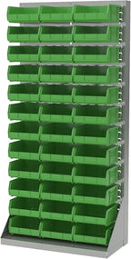 Akro-Mils 30235 AkroBins Plastic Storage Bins, Space-Saving Stackable Bins for Garage, Pantry, Craft Organization, 11" x 11" x 5", Black, 6-Pack - color: Black