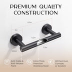 Day Moon™ - Toilet Paper Holder - Modern Roll Holder for Bathroom - 2 Pack - Wall Mount, Black - color: Matte Black, size: Classic 2 Pack
