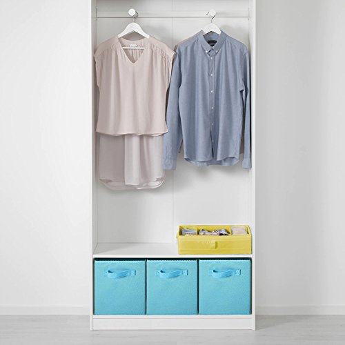 PowerKing Collapsible Storage Cubes with Handles, Fabric Foldable Bins for Closet Shelves, Durable Organization Storage Bins, 10.5'' x 11'' x 10.5'' (Blue, 2Pack) - color: Blue, size: 2Pack