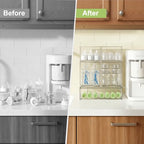 Bottle Storage Organizer Baby: Clear Stackable Storage Drawers, Acrylic Bottles Station Organizer for Countertop, Vanity, Bathroom, Cabinet Organization - 5 Pack - size: 2 Small+2 High+1 Wide