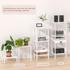 YUFAM End Table,Small Side Table,2-Tier Nightstand with Storage Shelf,Sofa Bedside Table for Small Spaces in Living Room,Bedroom, Office,Stable Frame,Easy Assembly,White - color: White, style: 2pcs No Plug