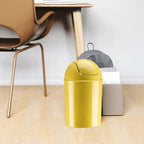 Umbra 1.25 Gallon Mini Waste Can with Removable Swing-Top Lid - Small Garbage Bin for Kitchen, Bathroom, Bedroom, Office - Compact Trash Can Fit Under Tables & Counters - Yellow - color: Yellow