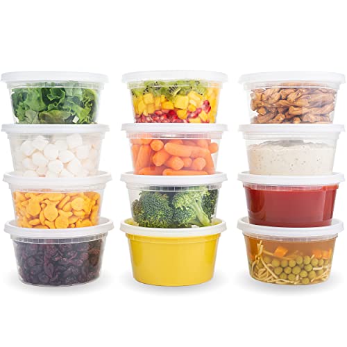 DuraHome Deli Containers with Lids 12 oz. Leakproof 40 Pack BPA-Free Plastic Microwaveable Clear Food Storage Container Premium Heavy-Duty Quality, Freezer & Dishwasher Safe (12 oz.) - size: 12 oz. (40 Sets)