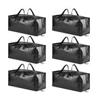 SpaceAid Heavy Duty Moving Bags, Extra Large Storage Totes W/Backpack Straps Strong Handles & Zippers, Alternative to Moving Boxes, Packing & Moving Supplies, Black (6 Pack) - color: Black, size: 6 Pack