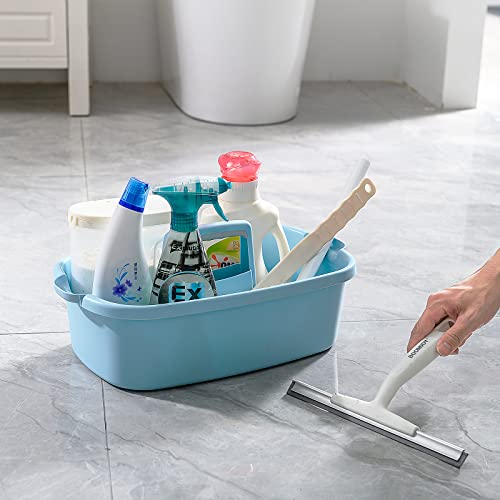 Goderewild Multi-Purpose Plastic Cleaning Caddy with Handle, Shower Caddy Organizer/Storage Basket/Totes Portable for Bathroom Supplies, Cleaning Products, Under Sink Tool, Housekeepers (Blue) - color: Blue, size: 1 Pack