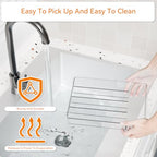 Yieach Clear Small Silverware Organizer 9 inch Wide for Kitchen Drawers,BPA Free Silverware Trays and Plastic Silverware Dividers & Holder,Utensil and Flatware Drawer Organizer Suitable for Fork,Spoon - size: Medium