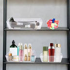 4 PCS Clear Plastic Drawer Organizer, Desk Drawer Divider Organizers and Storage Bins for Makeup, Jewelry, Gadgets for Kitchen, Bedroom, Bathroom, Office (9.0"x3.0"x2.2")