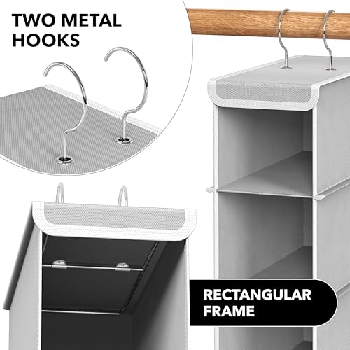 Simple Houseware 10 Shelves Hanging Shoes Organizer Holder for Closet, Grey - color: Grey, size: 1-Pack