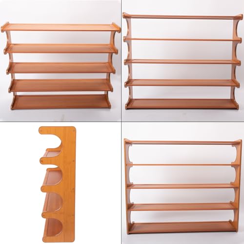 Shoe Rack,5 Tier Shoe Organizer Storage Shelf,Bamboo Narrow Shoe Closet,Small Space Shoe Rack,for Entryway Closet 30.7×7.48×25.98inch - size: 5 Tier-30.7" Wide