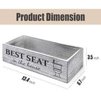 Rustic Farmhouse Bathroom Decor Box, Toilet Paper Basket with 2 Sides Signs, Gray-wash Your Hands - color: Gray-wash Your Hands