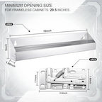 2 Set 19 Inch Stainless Steel Sink Drawer Tip Out Tray Kit Include Tip-Out Sink Trays and Hinges Large Pull Out Storage Organizer for Kitchen Bathroom Base Cabinets - size: 19 Inch