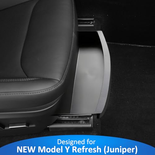 GEEDAR Under Seat Storage Box Organizer for Tesla Model Y 2025 Juniper (2PCs) - Front Section, New Model Y 2025 Hidden Storage Box, Underseat Organizer Fit Tesla Model Y 2025 Accessories - size: for Model Y Juniper