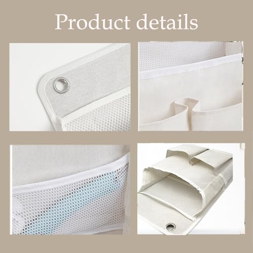 2-Pack Hanging Storage Organizer, Over The Door Hanging Bags/Wall Baskets Storage with Pockets for Home, RV, Office and More (2, White) - color: White 2pcs