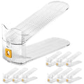 10Pack Shoe Slot Organizers Clear Shoe Stacker Organizer for Closet Shoe Holder Space Saver Rack Storage for Closet (Clear, 10Pack) - size: 10 PACK