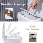 MOPALL Small Bathroom Trash Can with Lid, 2.6 Gallons / 10 L Slim Plastic Garbage Bin with Pop-Up Lid, Mini Waste Basket Can Dog Proof for Kitchen, Bedroom, Office, Laundry, Toilet, Rv, White - size: 2.6 Gallon