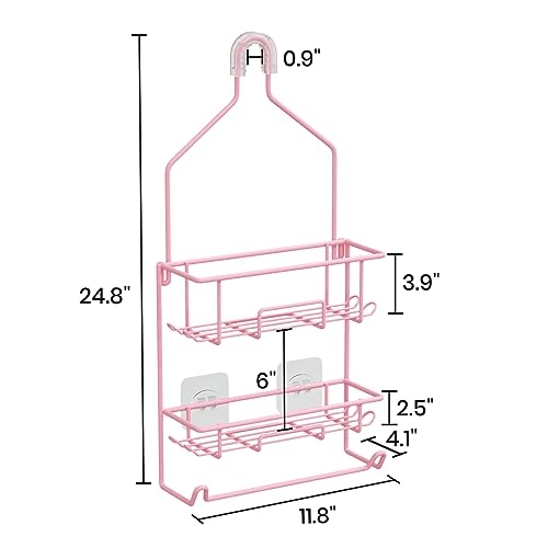 TreeLen Shower Caddy Pink, Large Shower Racks for Inside Shower, Pink Bathroom Organizer, Gift for Girlfriend - color: B-Pink