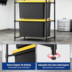 WORKPRO 5-Tier Tote Storage Rack, Heavy-Duty 27 Gallon Tote Storage Rack, 525 LBS Storage Bin Rack for Garage, Pantry, Kitchen, or Basement, Black, 30.5"x22.5"x69", 1 Pack - size: 1 Pack