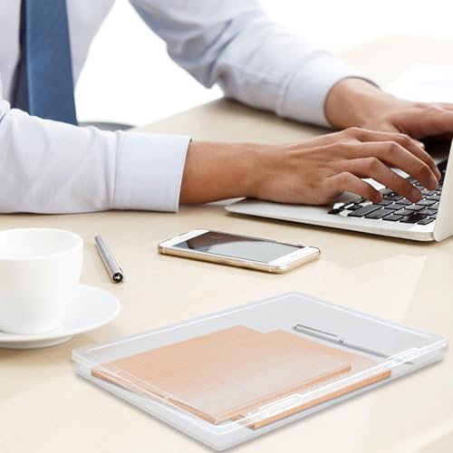 Plastic File Storage Box, 10 Pack Paper Organizer Storage Plastic File Box Scrapbook Storage For Office, Home, Document Organizer (8.58 x 6.1 x 0.67 inches)