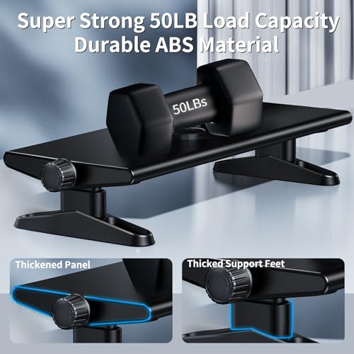 Computer Monitor Stand Riser for Desk,4.4-5.7 Inches Freely Height Adjustable with Cellphone Holder,Multi-Purpose Desktop Organizer Monitor Stands Riser for Computer,Laptop,Printer,TV (BLack)