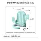 4 Pack Broom and Mop Holder Wall Mount，Cute Cactus Wall Utility Hooks No Drill Mop and Broom GripperDecorative Hanging Holder for Bathroom Kitchen