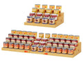 4-Tier Extra-Long Expandable Can Rack, Adjustable Bamboo Organizer for Pantry, Can Storage Holder for Pantry Shelf & Countertop, Large Capacity Holds 60 Cans (3.75oz), Patent Pending - size: Extended