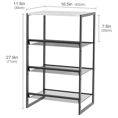 Garden 4 you Shoe Rack for Closet Narrow 4 Tiers, Small Shoe Rack with White Wooden Tabletop, Adjustable Metal Shoe Shelf for Closet Entryway Hallway Living Room - color: White, size: 4-Tier