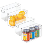 iDesign Pantry Storage Bins with Handles - Organizer Bins for Cabinets or Fridge - Set of 4 - Clear - style: Pack of 4
