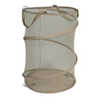 Household Essentials Pop-Up Mesh Laundry Hamper, Beige - color: Beige