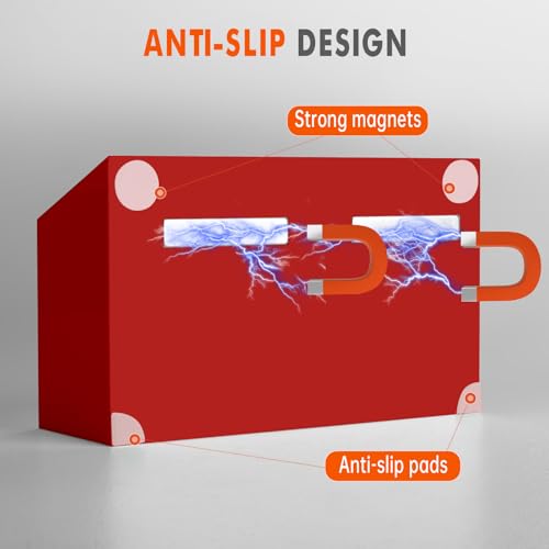BEYGORM Magnetic Dry Erase Marker Holder for Whiteboard,Non-slip Acrylic Magnet Pen Holder for Fridge Refrigerator,Locker Organizer for Work,Locker Accessories,Pencil Cup for Desk(Red) - color: Red