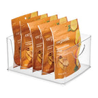 iDesign Stackable Open-Front Storage Bin with Handles for Kitchen, Clear, Made in USA - style: Pack of 1