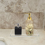Bigfety Acrylic Vanity Tray for Organizing, Clear Bathroom Trays for Counter, Desk, Dresser - size: 7.8" x 0.7" x 3.9"
